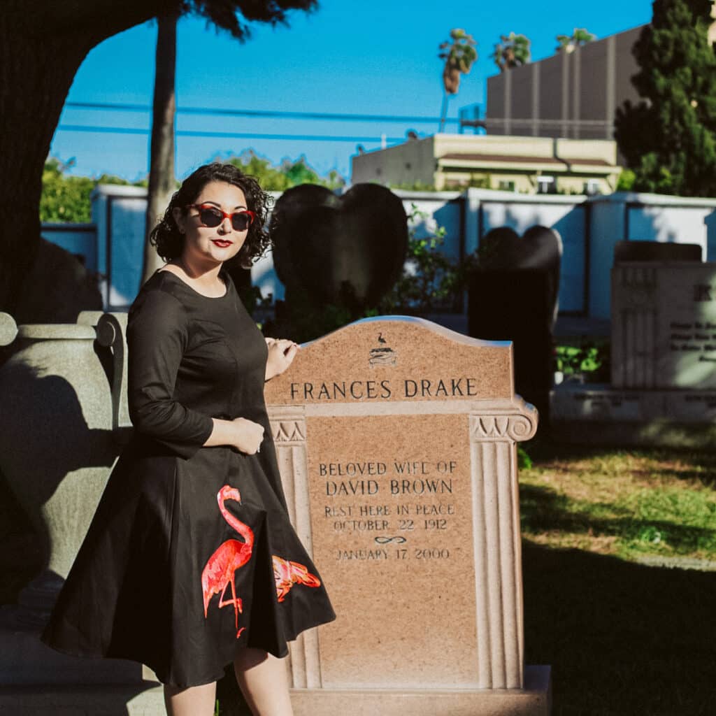 me at the famous grave of Frances Drake