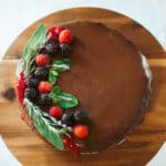 gluten-free chocolate oreo cheesecake seen from above