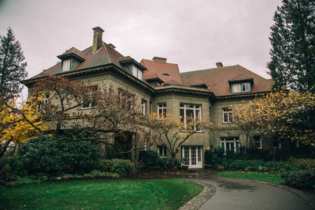 exterior of the Pittock Mansion in Portland