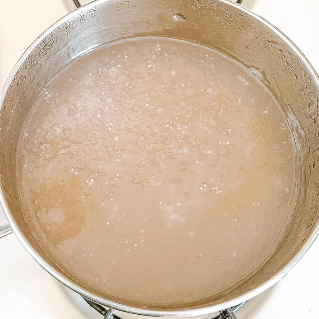 sago pearls after boiling.
